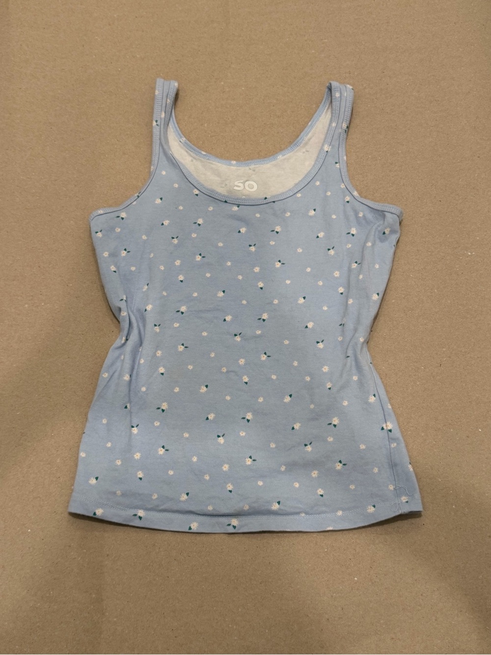 SO Light Blue Dainty Floral Scoop Neck Tank Top Small

SO brand tank top in ligh